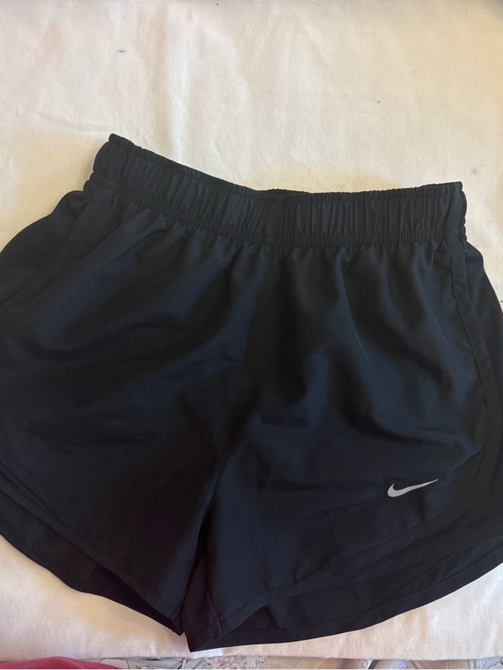 Nike Black Shorts with White Swoosh Detail